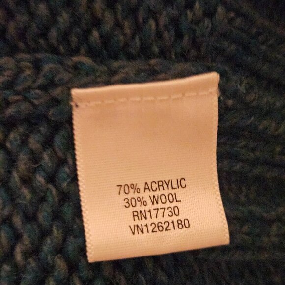 Sonoma blue long line cardigan Brown buttons winter wear pockets warm wool M - Picture 14 of 15